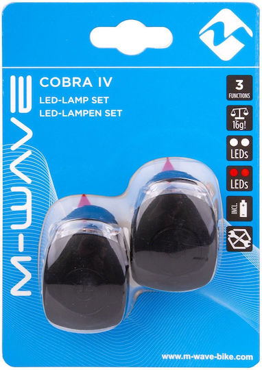 M-Wave Cobra IV Bicycle Lights Set