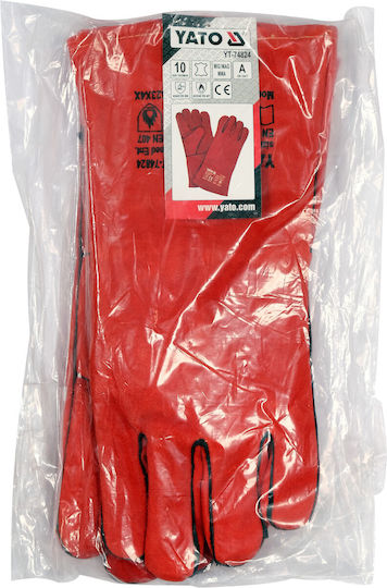 Yato Gloves for Work Welding Orange Leather 1pcs