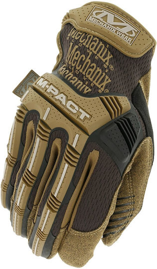 Mechanix Wear M Pact Brown XL Gloves for Work Brown Synthetic Leather 1pcs