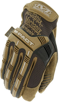 Mechanix Wear Mechanix M Pact Brown LG Γάντια Εργασίας από Συνθετικό Δέρμα Καφέ