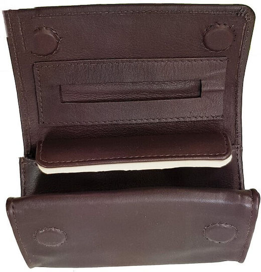 Lavor Lederne Tabaktasche in Braun mit magnetischem Verschluss 11x7.5cm