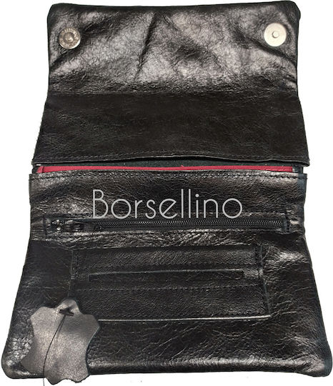 MR Leather Tobacco Pouch With Magnetic Clasp Black MRTC