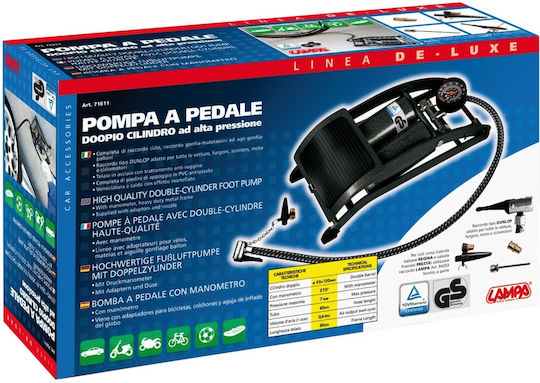 Lampa De-luxe L7161.1 Pump Air Pump Foot with Manometer