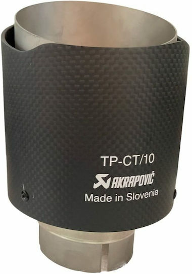 Exhaust Muffler for Universal Τύπου Akrapovic Mirror Polished