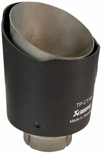 Exhaust Muffler for Universal Τύπου Akrapovic Mirror Polished