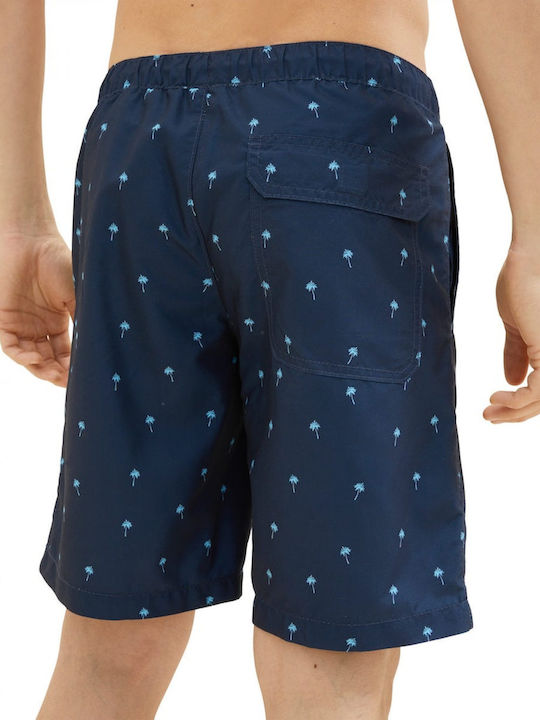 Men's Swimwear Shorts Dark Blue with Patterns