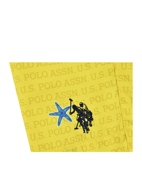 Akon Men's Swimwear Shorts Yellow with Patterns