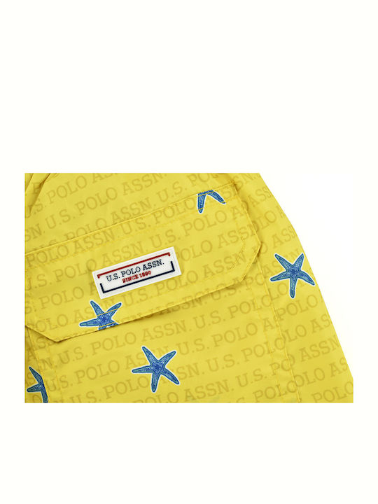 Akon Men's Swimwear Shorts Yellow with Patterns