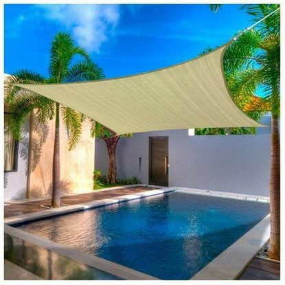 Showood Platz Sonnensegel Beige 5x5m 230gr/m²