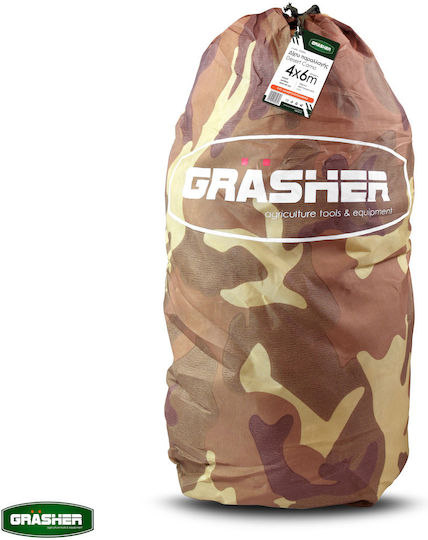 Grasher Rechteckig Tarnnetz Beige mit PU-Beschichtung 4x6m 180gr/m²
