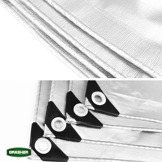 Grasher Waterproof Tarpaulin 120gr/m² 2x3m. Light Type White