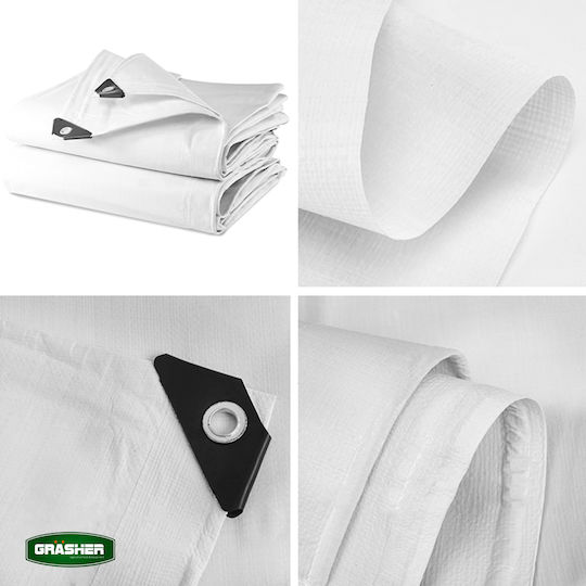 Grasher Waterproof Tarpaulin 120gr/m² 2x3m. Light Type White