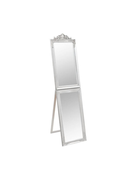 vidaXL Καθρέπτης με Ασημί Ξύλινο Πλαίσιο 160x40cm