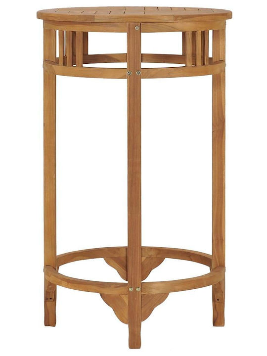 Bar-Tisch aus Massivholz Natürlich 60x60x105cm