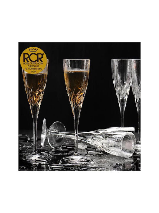 RCR Trix Glas Champagner aus Kristall Kelch 120ml