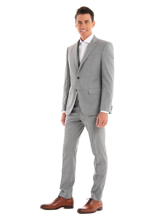 Hugo Boss Men's Suit Jacket Slim Fit Light Grey