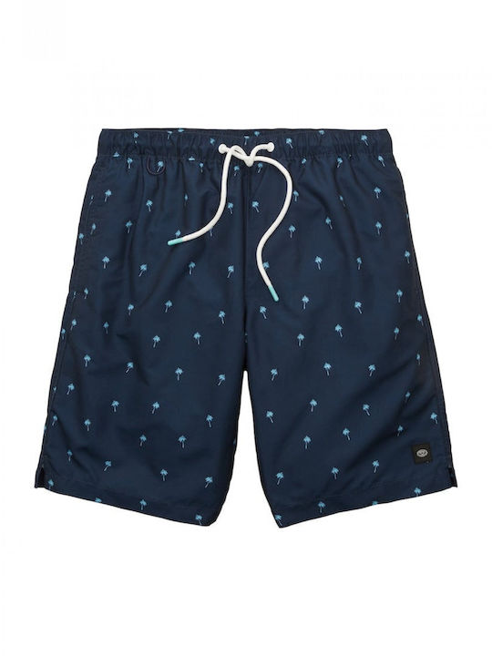 Men's Swimwear Shorts Dark Blue with Patterns