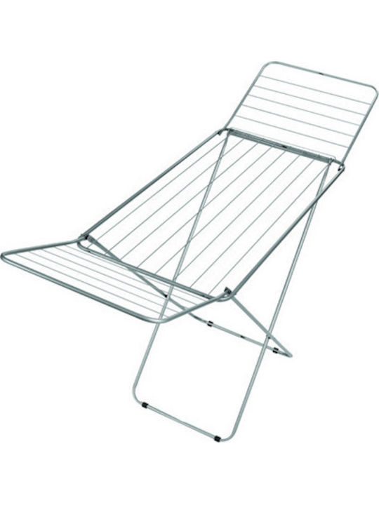 Sidirela Metallic Folding Floor Clothes Drying Rack with Hanging Length 20m