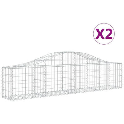 vidaXL Gabin-Box für Gartenzaun aus Stahl 200x30x40cm 2Stück