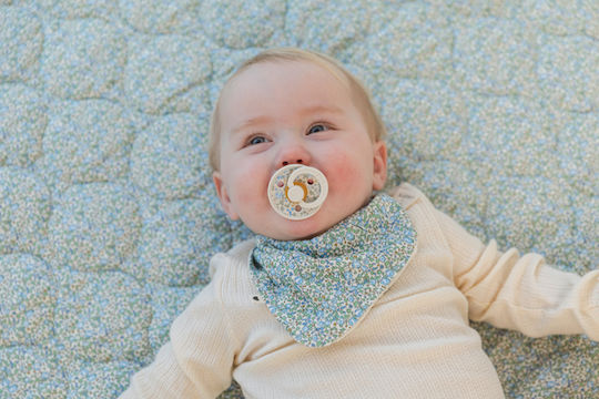 Bibs Blanket Nursery Swaddling Blankets X Liberty Cotton Green 85x110cm