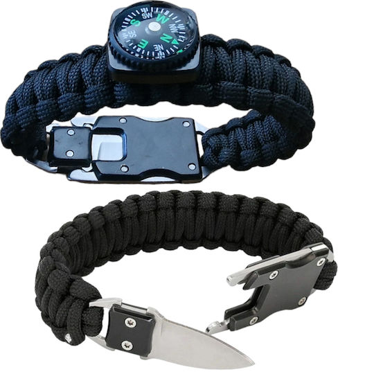 Survival Bracelet with Knife & Compass