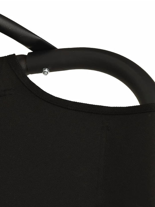 Leagăn fotoliu cu bază și pernă Metal Negru Rezistență până la 110kg L106xL93xH195cm