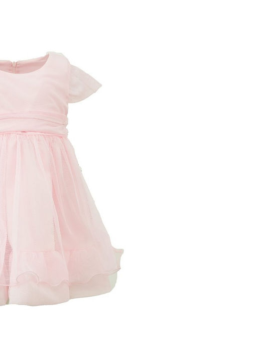 All Stars Kids Dress Tulle Short Sleeve Pink