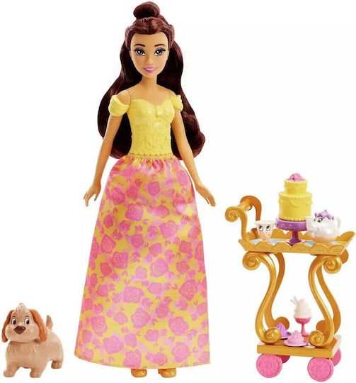 Mattel Belle’s Tea Time Cart Κούκλα για 3+ Ετών
