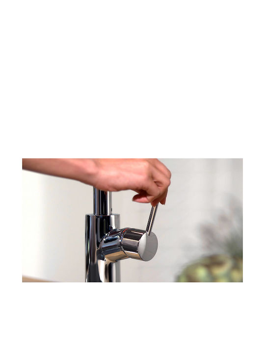 Hansgrohe Talis S2 Variarc Μπαταρία Κουζίνας Πάγκου με Ντουζ Ασημί