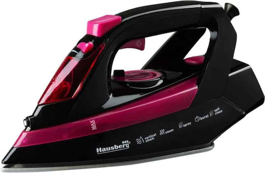 Hausberg HB-7899RZ HB7899RZ Steam Iron 2300W with Ceramic Plate and Continuous Steam Supply 18g/min