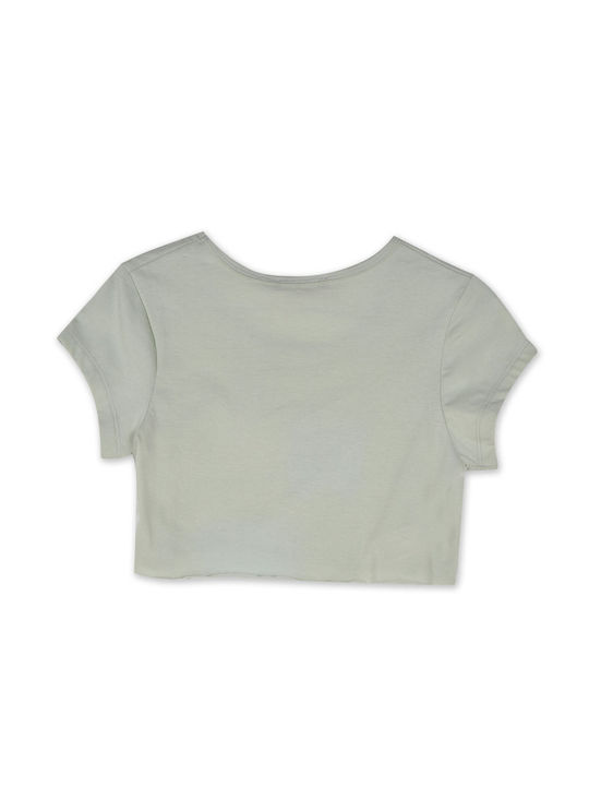 BodyTalk Kinder Crop Top Kurzarm Grün