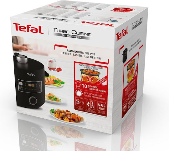 Tefal Turbo Cuisine Πολυμάγειρας 1090W με Χωρητικότητα 5lt Μαύρος