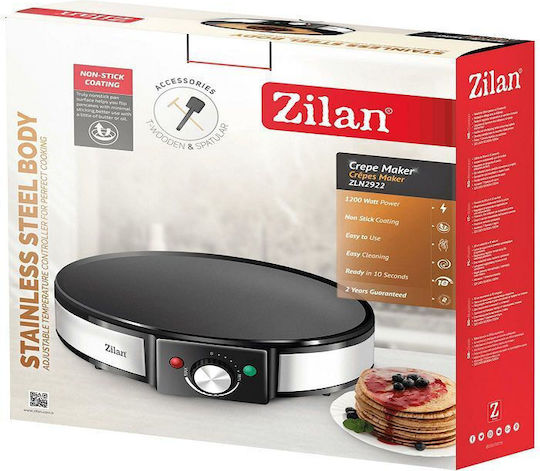 Zilan Κρεπιέρα 30cm Inox 1200W