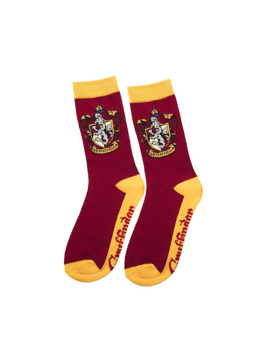 Cinereplicas Harry Potter Gryffindor Κάλτσες με Σχέδια Μπορντό 3Pack