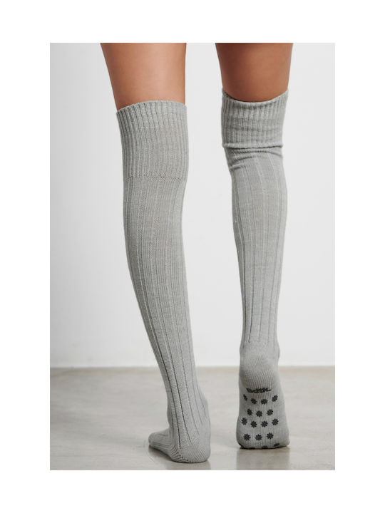 BodyTalk Women's Solid Color Socks Gray