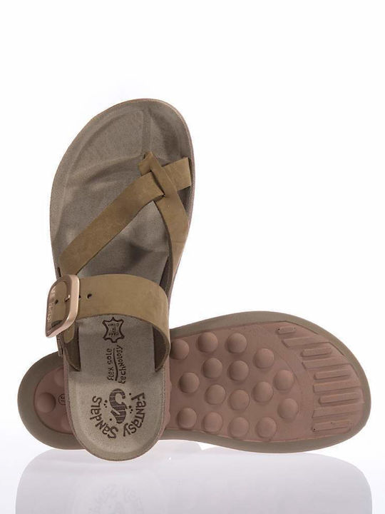Leather Women's Flat Sandals Anatomic Olivia