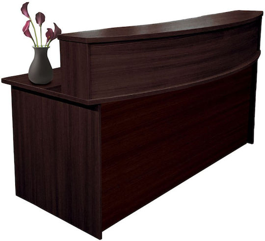 Woodwell Reception 180 Офис Рецепция Тъмно орехче с Размери Д180xШ90xВ105см