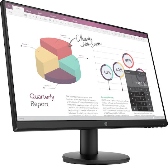 HP P24v G4 IPS Monitor 23.8" FHD 1920x1080 mit Reaktionszeit 5ms GTG