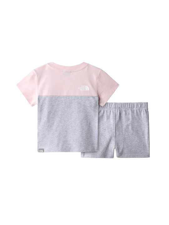 The North Face Kids Set with Shorts Summer 2pcs Pink