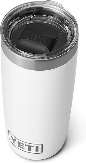 Yeti Rambler Tumbler Ποτήρι Θερμός Ανοξείδωτο BPA Free 295ml Λευκό