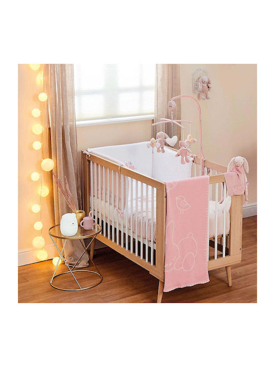 Nattou Blanket Nursery Swaddling Blankets Knitted Pink 75x100cm