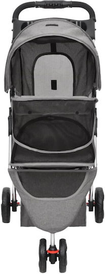 vidaXL Dog/Cat Carrying Gray Stroller for 15kg Pets L98xW46xH98cm