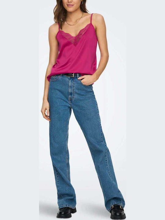 Damen Lingerie Top mit Spitze Fuchsie