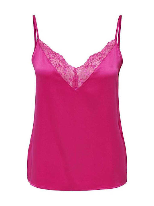 Damen Lingerie Top mit Spitze Fuchsie