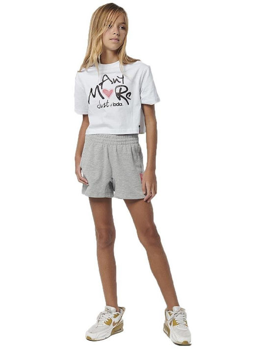 Body Action Kids Crop Top Short Sleeve White