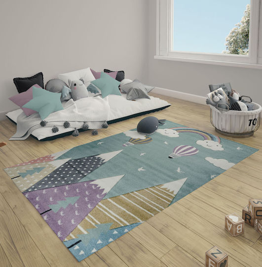 Tzikas Carpets 24192-040 Детско килимче Светлосин 133x190см Дебелина 13мм