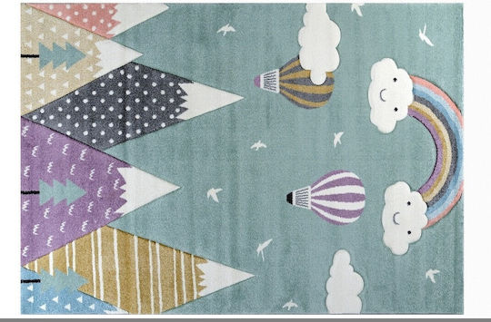 Tzikas Carpets 24192-040 Παιδικό Χαλί Γαλάζιο 133x190cm Πάχους 13mm