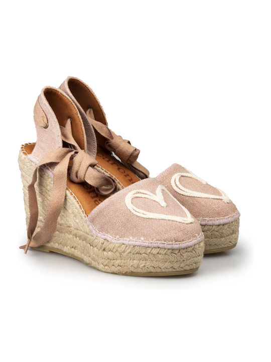 Macarena Women's Fabric Platform Espadrilles Pink