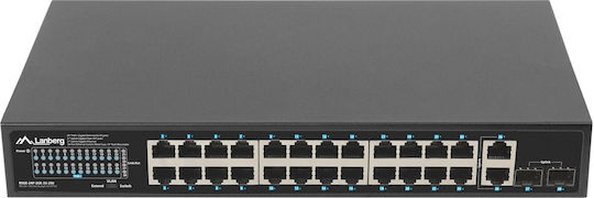 Lanberg RSGE-24P-2GE-2S-250 Unmanaged L2 PoE+ Switch με 24 Θύρες Gigabit (1Gbps) Ethernet και 2 SFP Θύρες