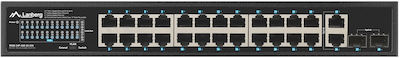 Lanberg RSGE-24P-2GE-2S-250 Unmanaged L2 PoE+ Switch with 24 Gigabit (1Gbps) Ethernet Ports and 2 SFP Ports